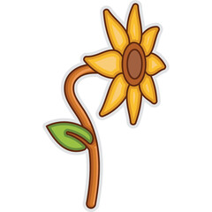 Sun Flower Sticker
