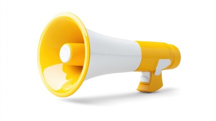 Yellow Megaphone Announcement, Promotion, Marketing, Communication, Public Speaking