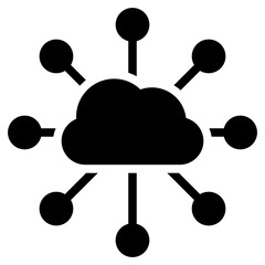 Edge Computing Glyph Icon
