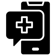 Telemedicine Glyph Icon