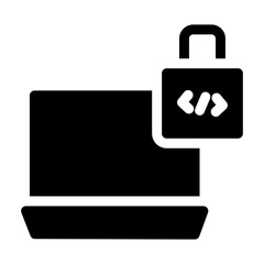 Obraz premium Software development icon glyph featuring symbols like code, cloud, servers, and debugging tools, ideal for tech projects, apps, websites, or programming-related designs.