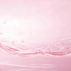 Pink water surface creates gentle ripples and bubbles with a soft, dreamy aesthetic, ideal for backgrounds.