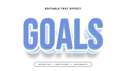 goals editable text effect 3d gradient typography design