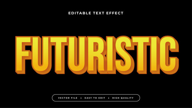 futuristic editable text effect 3d gradient typography design