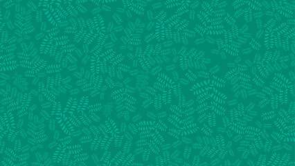 pattern of green leaves on a turquoise background