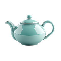 teapot Advertisement isolated on white background full depth of field 