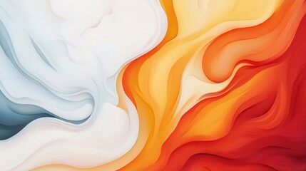 Obraz premium Chaotic Swirls of Flames and Colorful Waves Capturing Emotion and Energy in Abstract Art