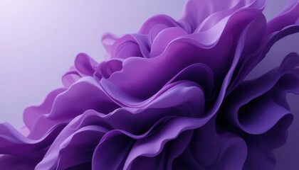 Fototapeta premium Abstract Purple Flowing Fabric: A Serene Visual Symphony