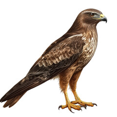 Obraz premium Majestic Hawk in Profile Isolated on Transparent Background