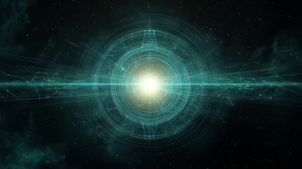 Obraz premium Cosmic Energy Core Celestial Light and Network