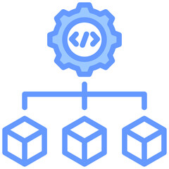 Obraz premium Infrastructure Blue Icon