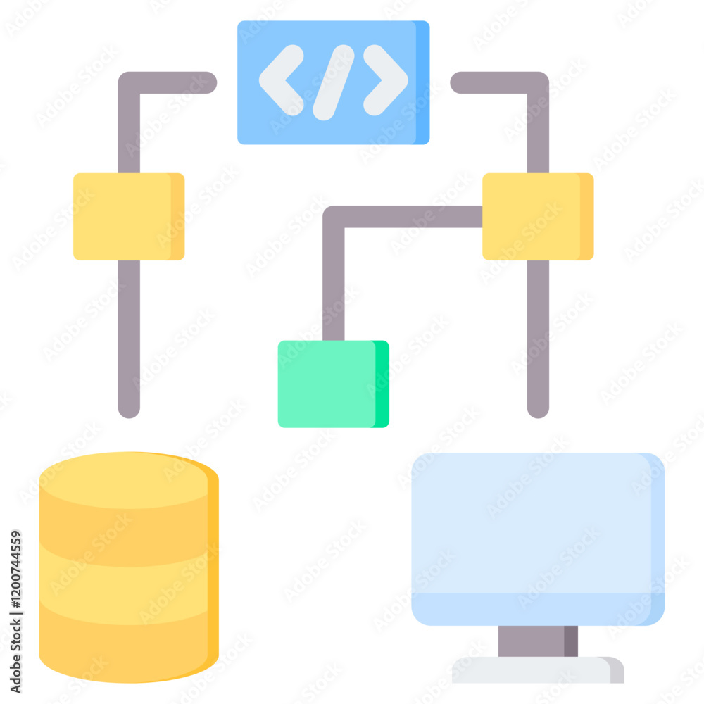 Poster it architecture flat icon