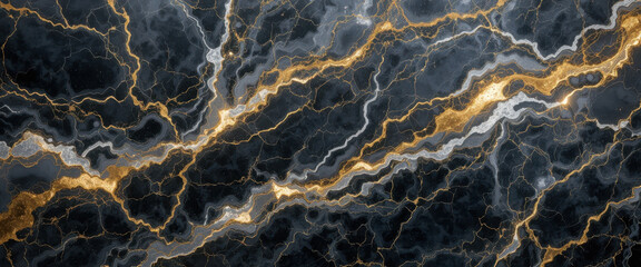 Abstract image featuring dark swirling patterns with golden accents.