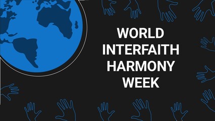 World Interfaith Harmony Week web banner design illustration 