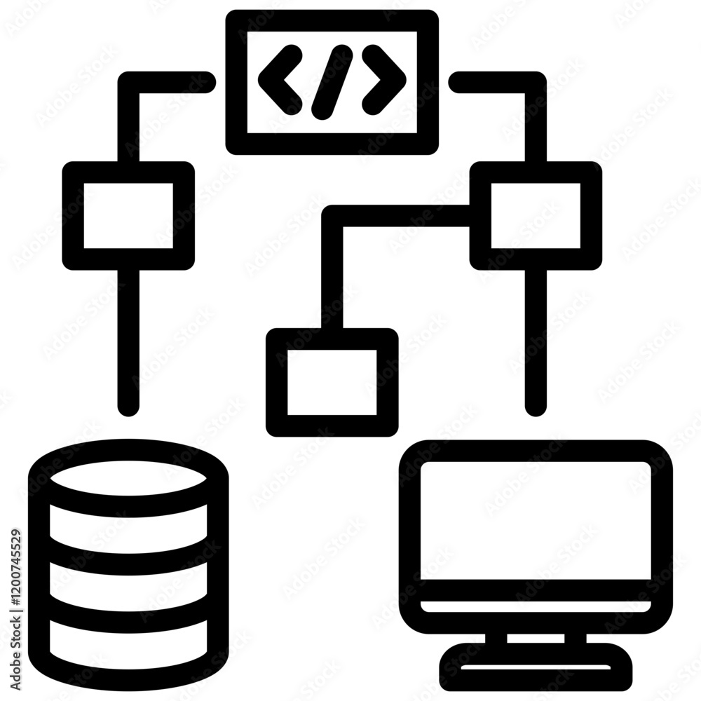 Poster it architecture outline icon
