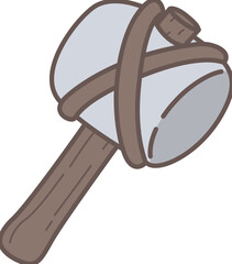 Cute Cartoon Stone Axe Illustration