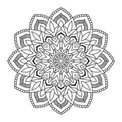 Mandala coloring book wallpaper vector design art.