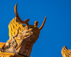 Imperial roof decoration in Forbidden City