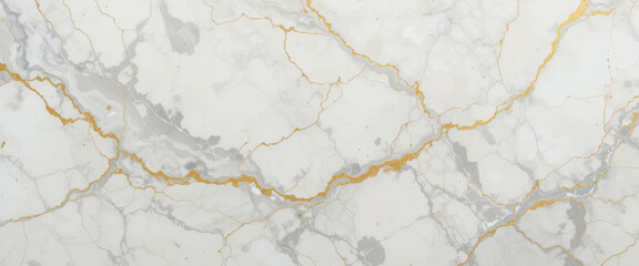 Naklejka premium Elegant marble surface with gold veining and grey accents.