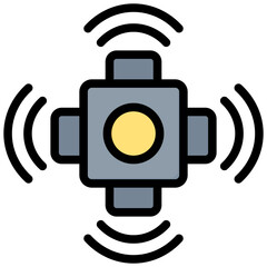 Sensor Outline Color Icon