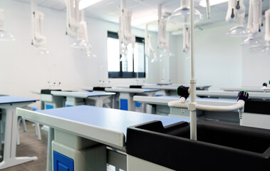 Modern chemistry laboratory of the school