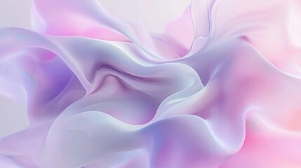 Fototapeta premium Pastel Dream: Abstract swirls of pastel pink, purple, and blue create a dreamy, ethereal image. The soft, flowing forms evoke a sense of serenity and calm.