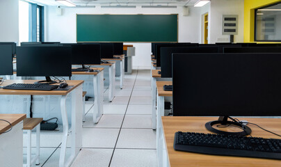 Landscape of school computer room