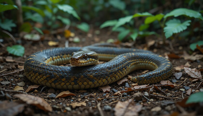Obraz premium Stunning Forest Snake Image Wildlife Photography