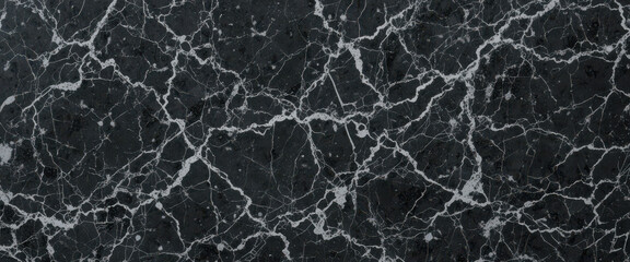 Dark marble texture with white veining for design use.