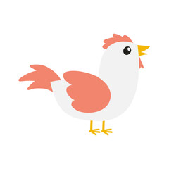 Fototapeta premium White chicken illustration