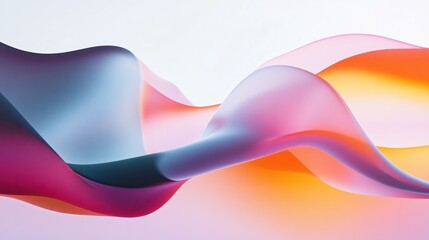 Abstract flowing pastel waves, vibrant colors, dynamic design.