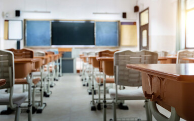 Modern classroom in the school