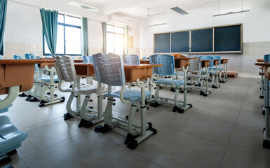 Modern classroom in the school