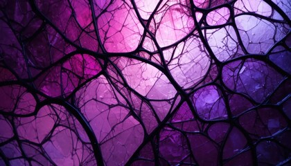 Abstract Purple Veined Glass Texture