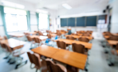 Blur classroom in the school