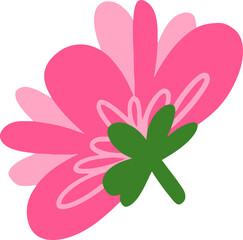 Fototapeta premium Spring Flower Builder Organic Vector Kit