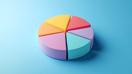 Fototapeta premium Minimalist pie chart data presentation