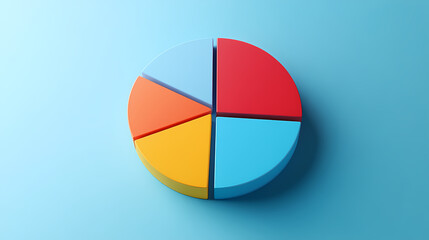 Fototapeta premium Minimalist pie chart data presentation
