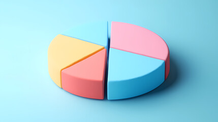 Obraz premium Minimalist pie chart data presentation