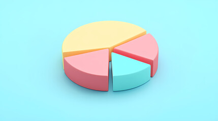 Obraz premium Minimalist pie chart data presentation