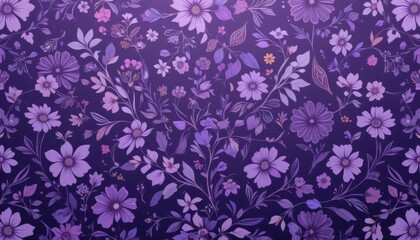 Enchanted Purple Floral Paradise: A Dreamlike Tapestry of Blossoms