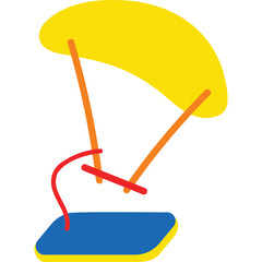 Kitesurf Kite Illustration