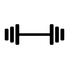Barbell Icon – Fitness, Weightlifting, and Gym Equipment Vector Illustration