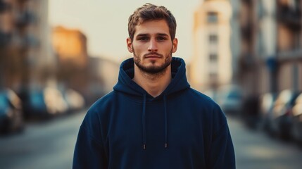 Portrait of a Young Man in a City Setting