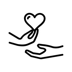 Vector black line icon for Faith