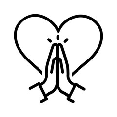 Vector black line icon for Forgiveness