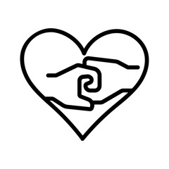 Vector black line icon for Honesty