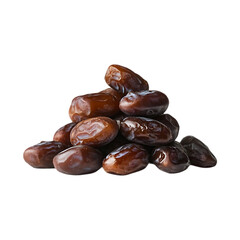 Dates fruit pile isolated on a transparent background.