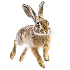 Wildlife action running rabbit in nature wildlife photography outdoor scene close-up viewpoint for animal lovers