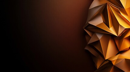 Obraz premium Abstract Golden Geometric Forms: A Study in Light and Shadow
